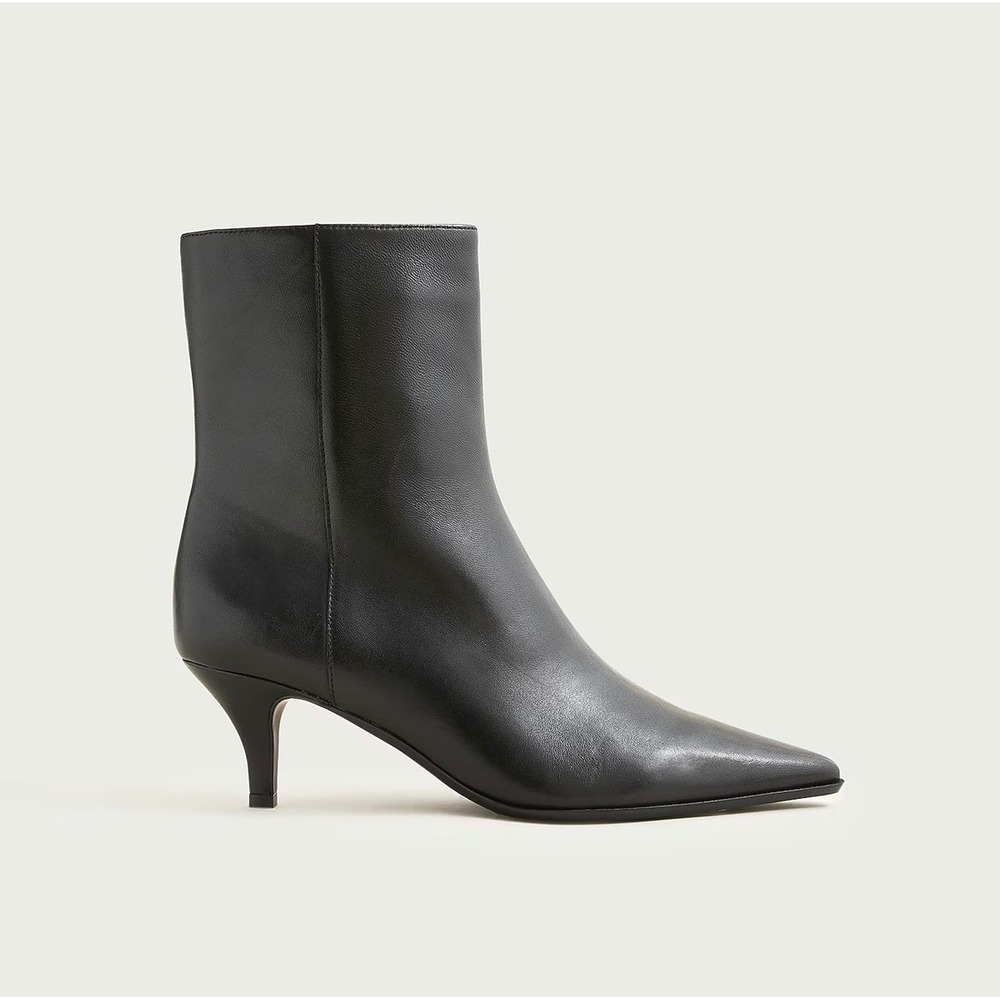 J.Crew new Stevie ankle boots in leather black size 5.5